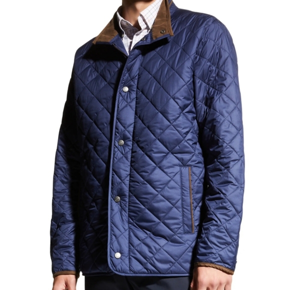 Peter Millar Men's Suffolk Quilted Travel Coat XL - Picture 2 of 11